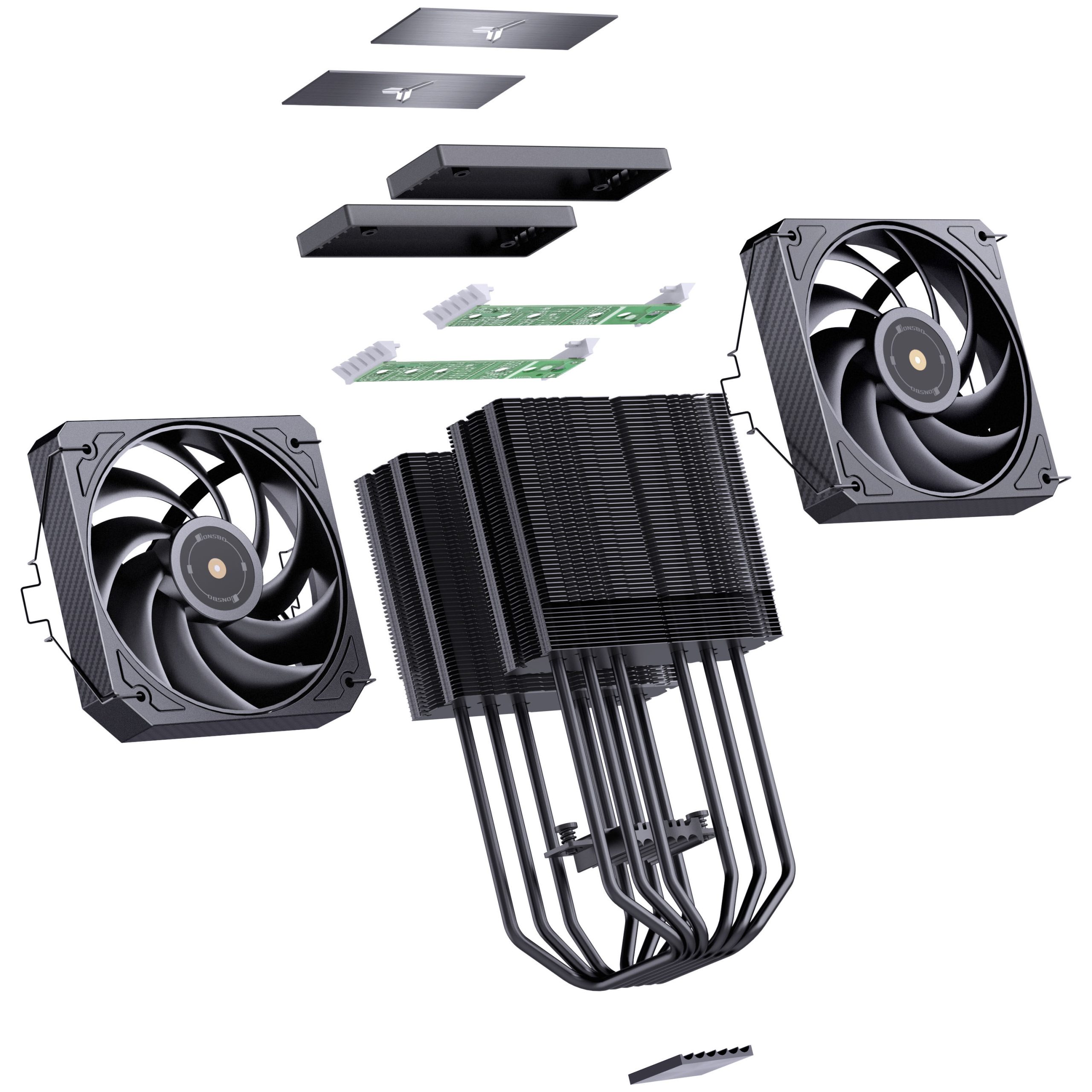 Jonsbo HX6280 CPU cooler, PWM, RGB - 130mm, black