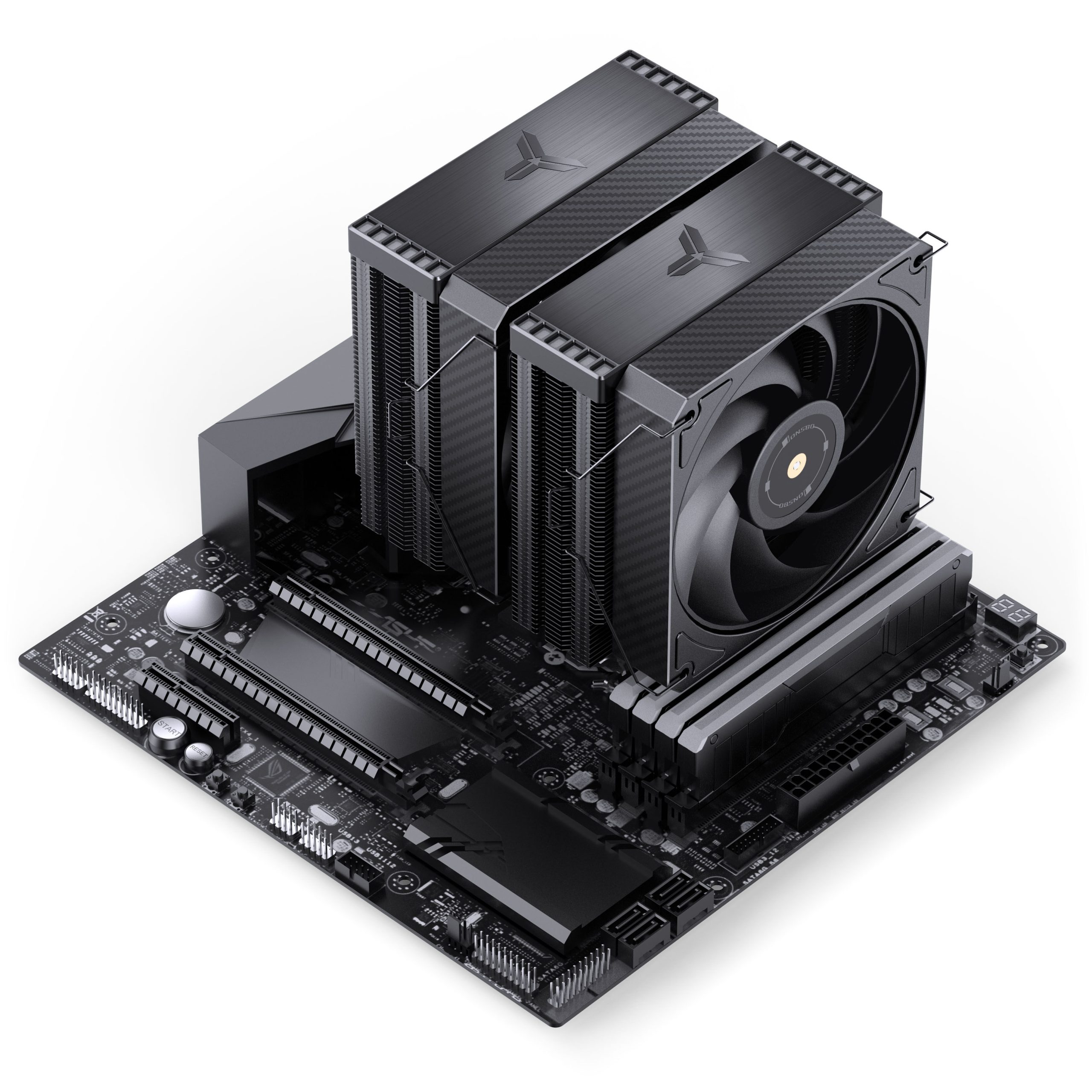 Jonsbo HX6280 CPU cooler, PWM, RGB - 130mm, black