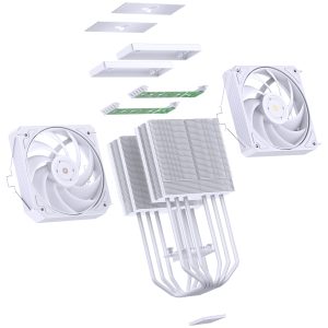 Jonsbo HX6280 CPU cooler, PWM, RGB - 130mm, white : image 11