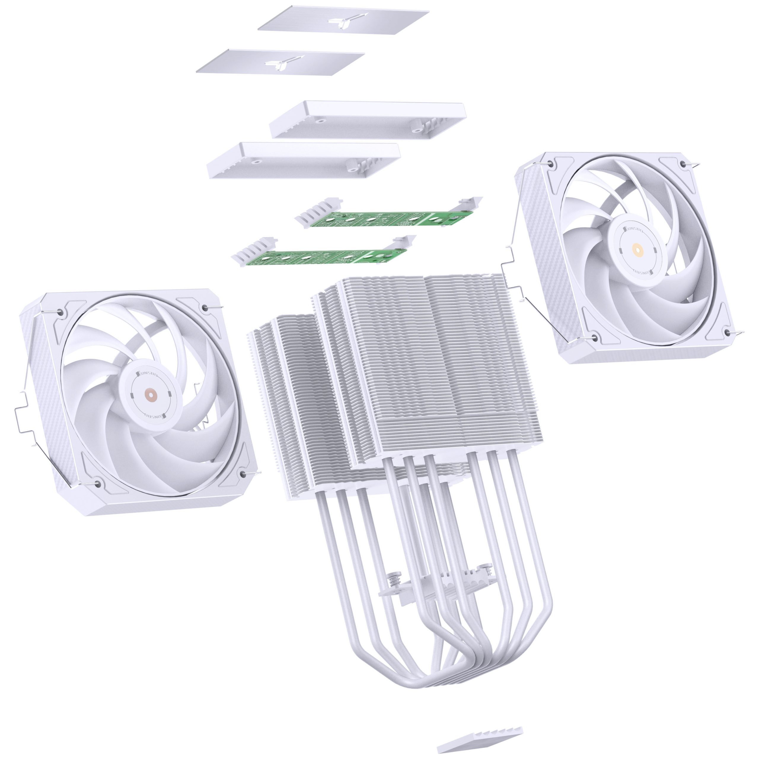 Jonsbo HX6280 CPU cooler, PWM, RGB - 130mm, white : image 11