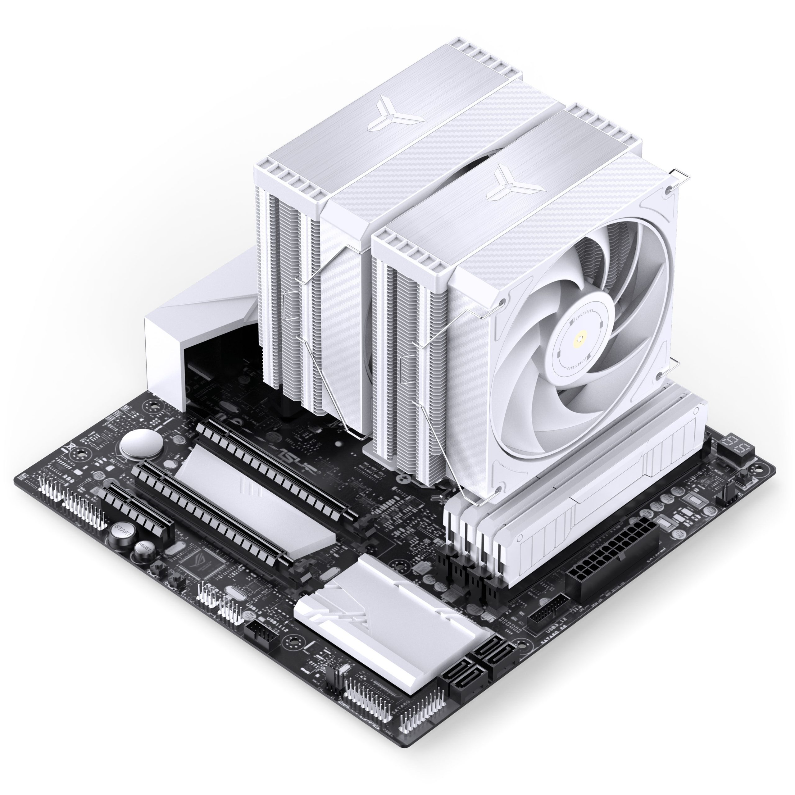 Jonsbo HX6280 CPU cooler, PWM, RGB - 130mm, white : image 12