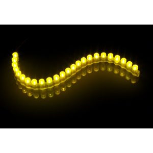 FlexLight Dip LEDs - 24x 4mm LEDs Yellow-25cm Long With Connection Cable