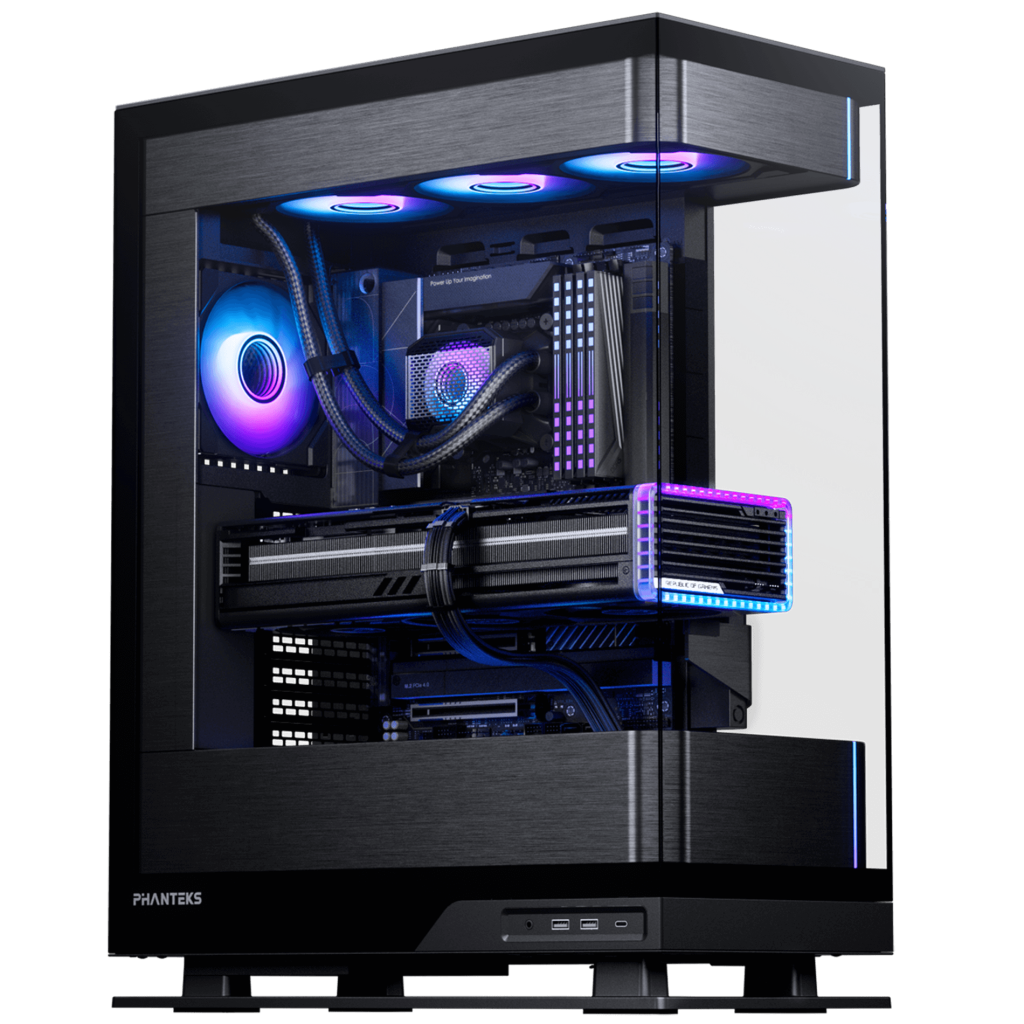 PHANTEKS Evolv X2 Midi-Tower, Tempered Glass, DRGB + Glacier One 360M25 Gen2 AIO - Black