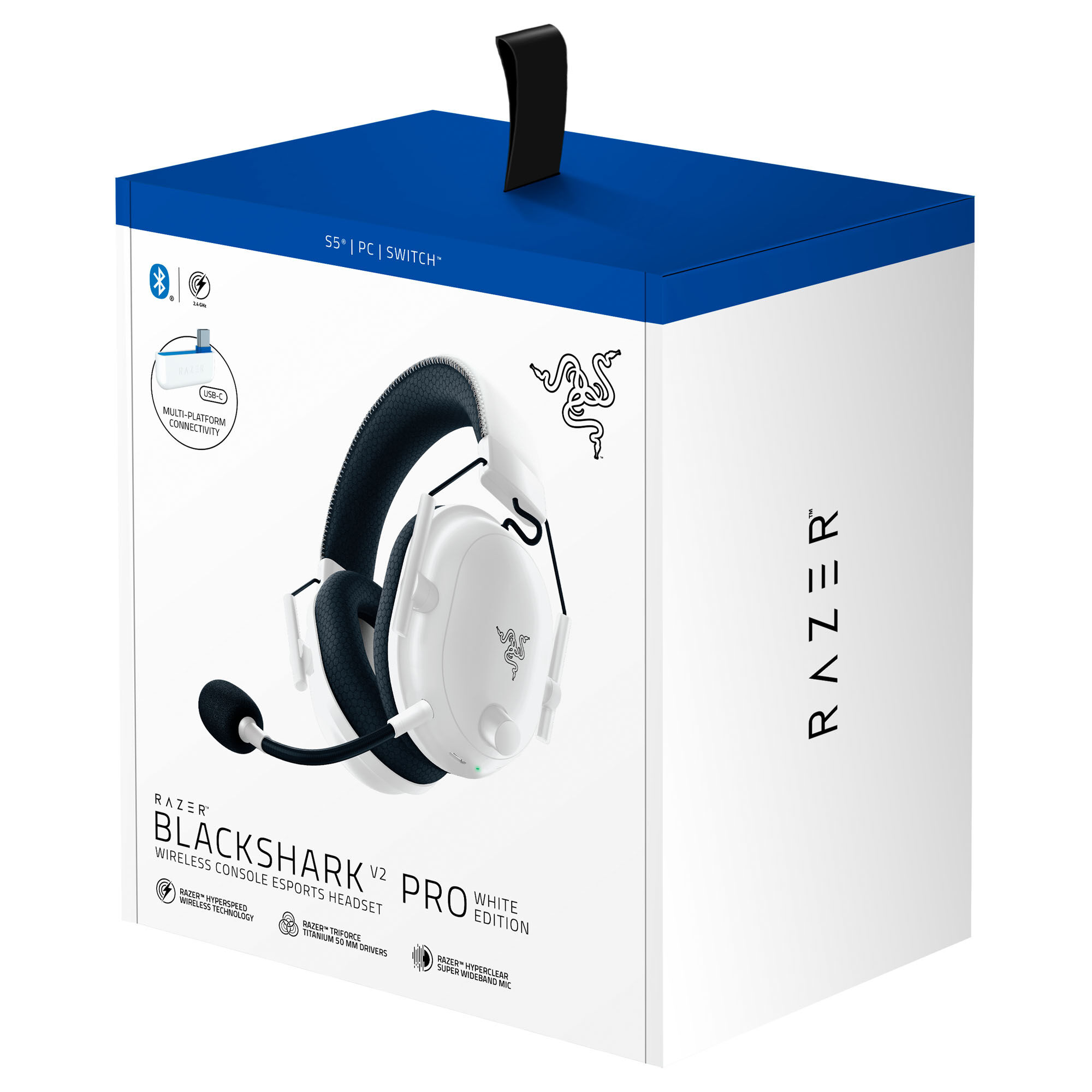 Razer BlackShark V2 Pro for PlayStation and Xbox Wireless Esports Gaming Headset - white