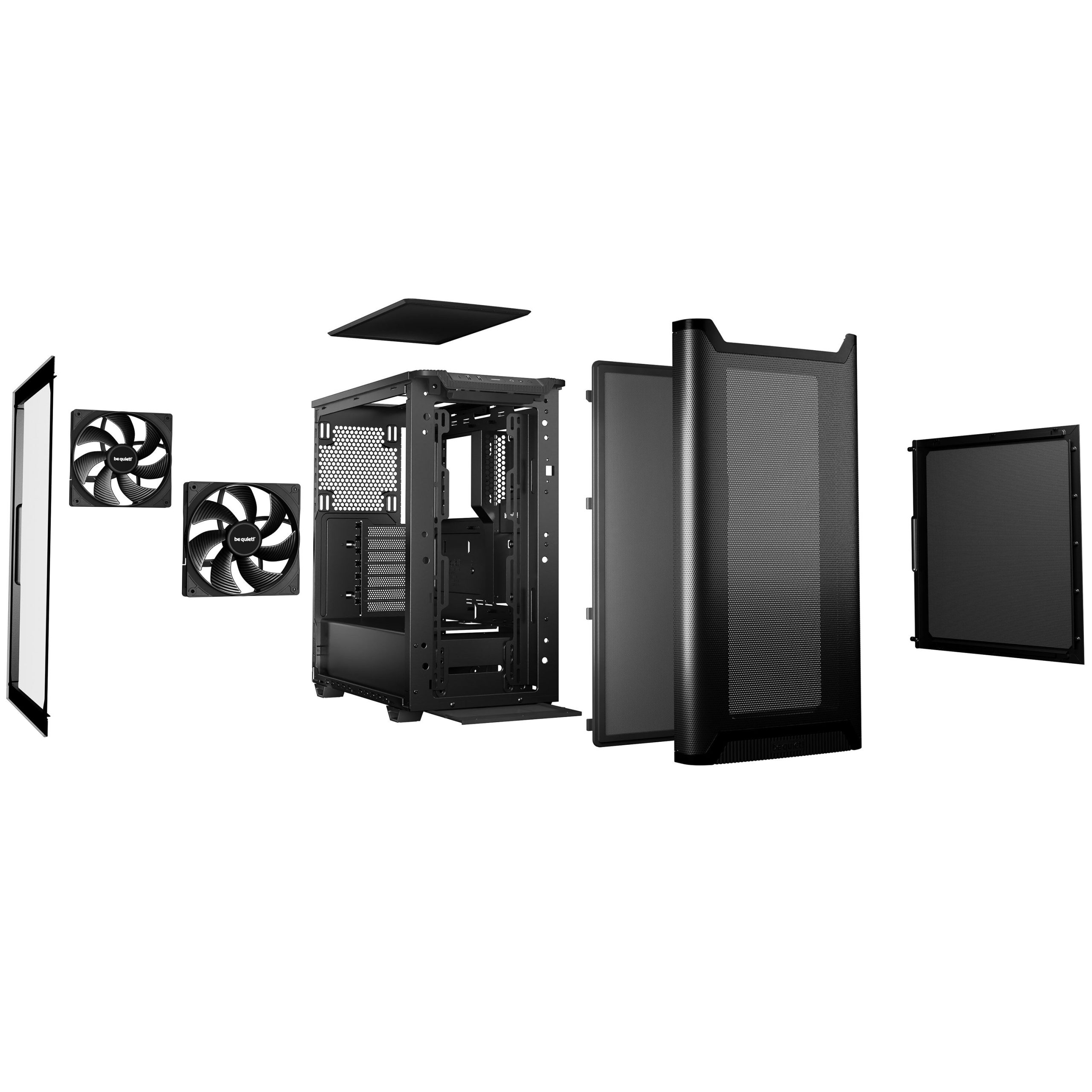 be quiet! Pure Base 501 Airflow PC case, midi tower, ATX, tempered glass - black : image 7