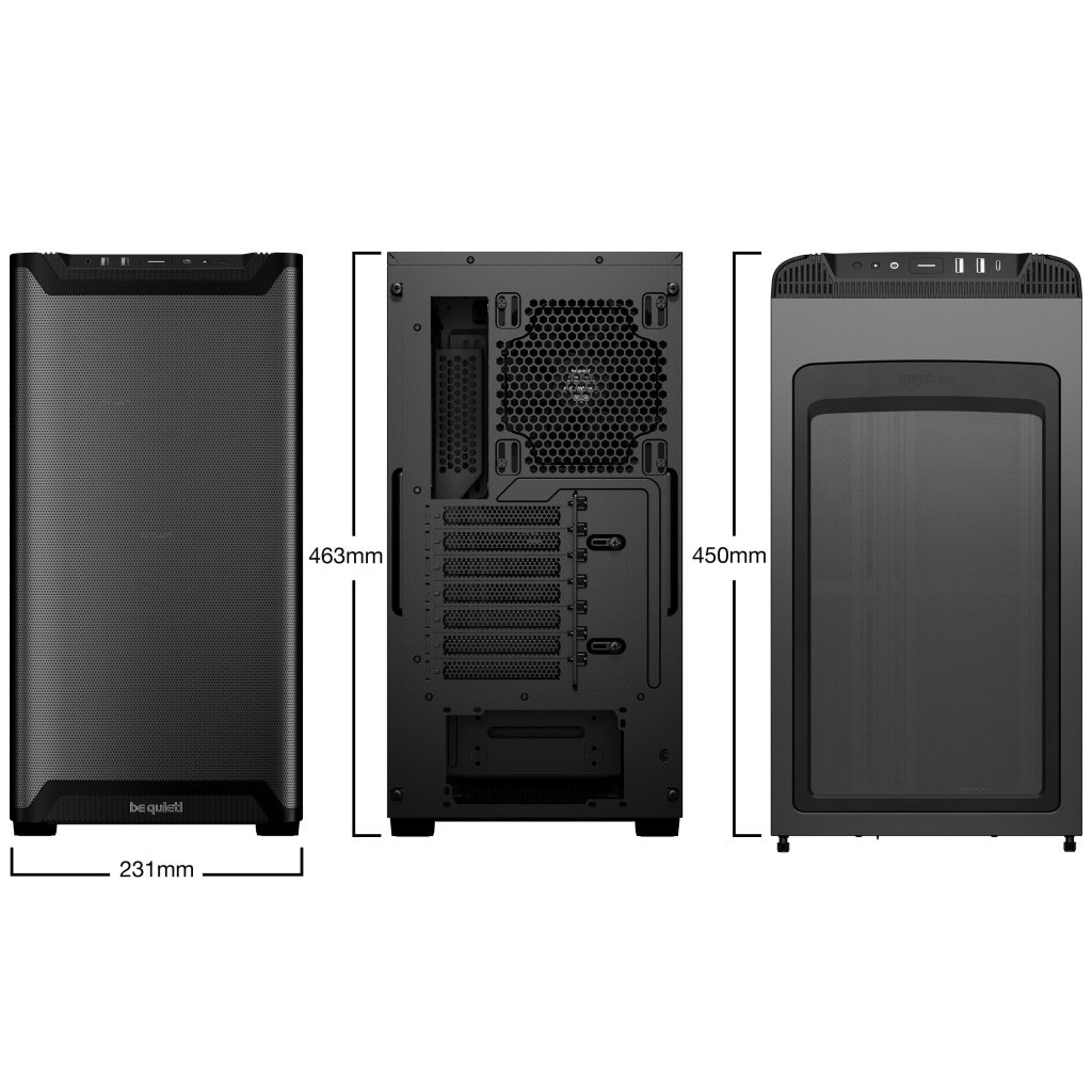 be quiet! Pure Base 501 Airflow PC case, midi tower, ATX, tempered glass - black : image 5