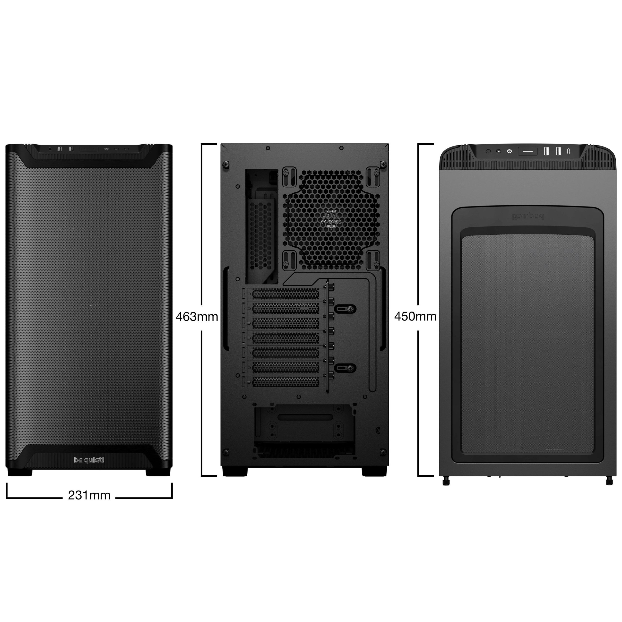 be quiet! Pure Base 501 Airflow PC case, midi tower, ATX, tempered glass - black : image 5