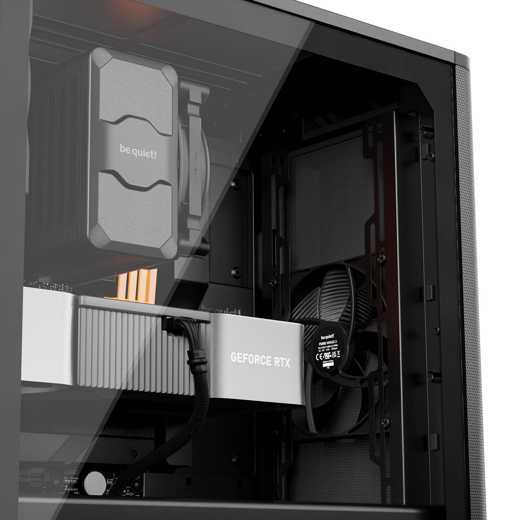 be quiet! Pure Base 501 Airflow PC case, midi tower, ATX, tempered glass - black : image 6