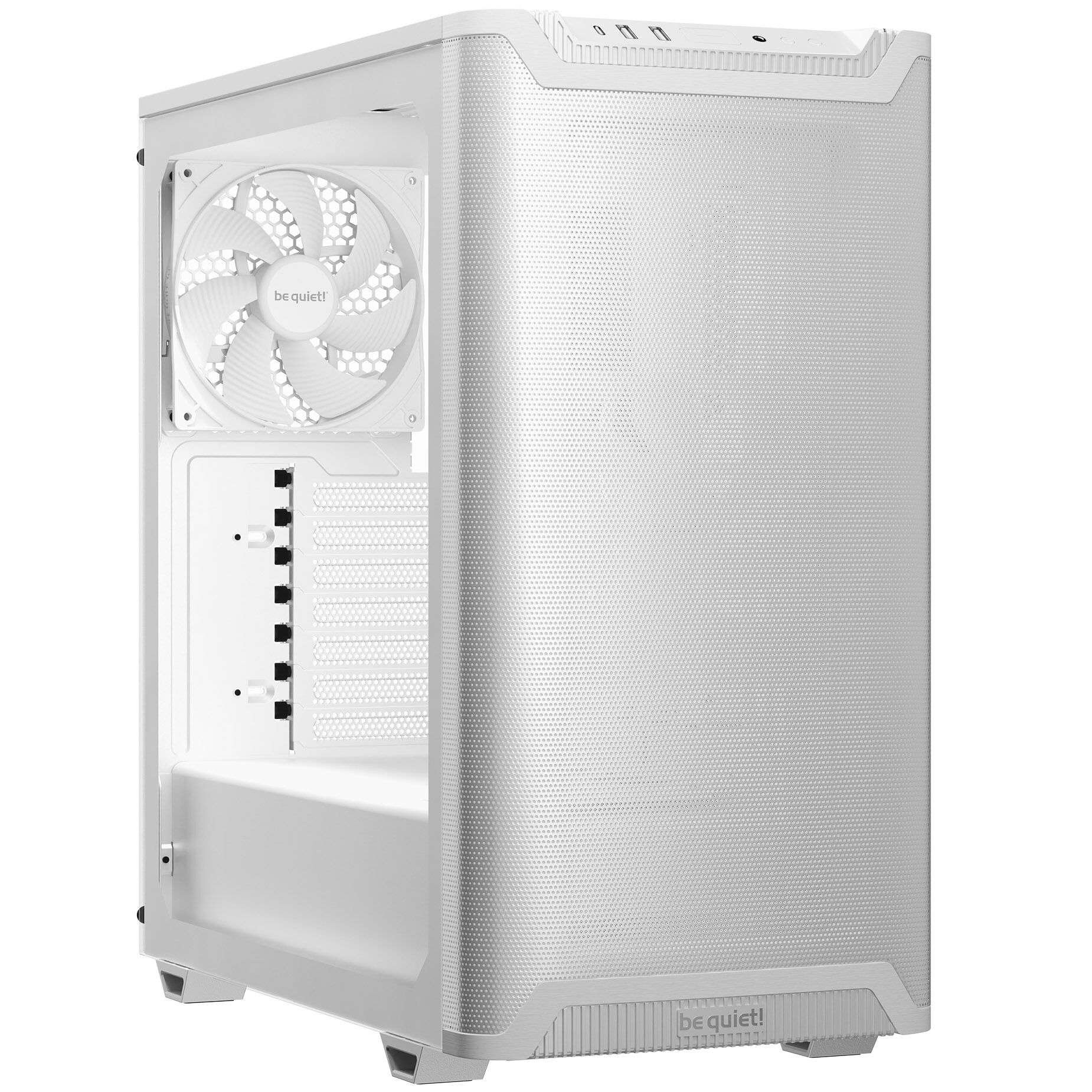 be quiet! Pure Base 501 Airflow PC case, Midi-Tower, ATX, Tempered Glass - white