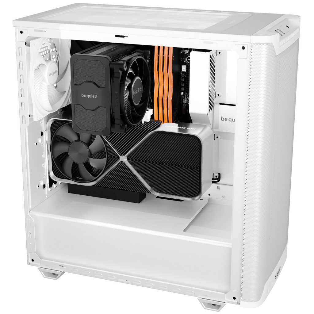 be quiet! Pure Base 501 Airflow PC case, Midi-Tower, ATX, Tempered Glass - white
