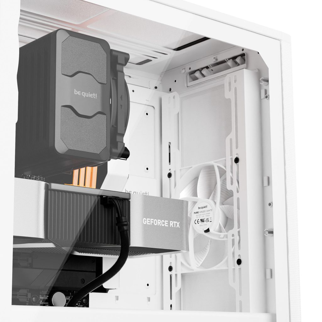 be quiet! Pure Base 501 Airflow PC case, Midi-Tower, ATX, Tempered Glass - white