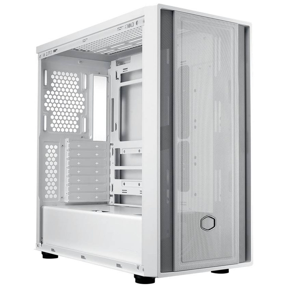 Cooler Master MasterBox 600 Lite PC Case, Midi-Tower, E-ATX, Tempered Glass - White