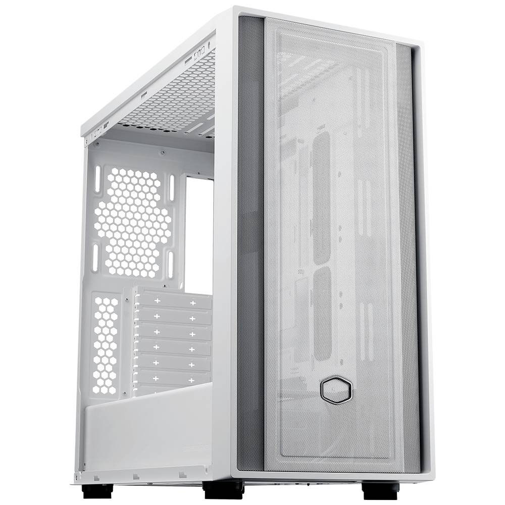 Cooler Master MasterBox 600 Lite PC Case, Midi-Tower, E-ATX, Tempered Glass - White