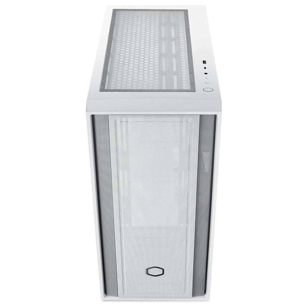 Cooler Master MasterBox 600 Lite PC Case, Midi-Tower, E-ATX, Tempered Glass - White