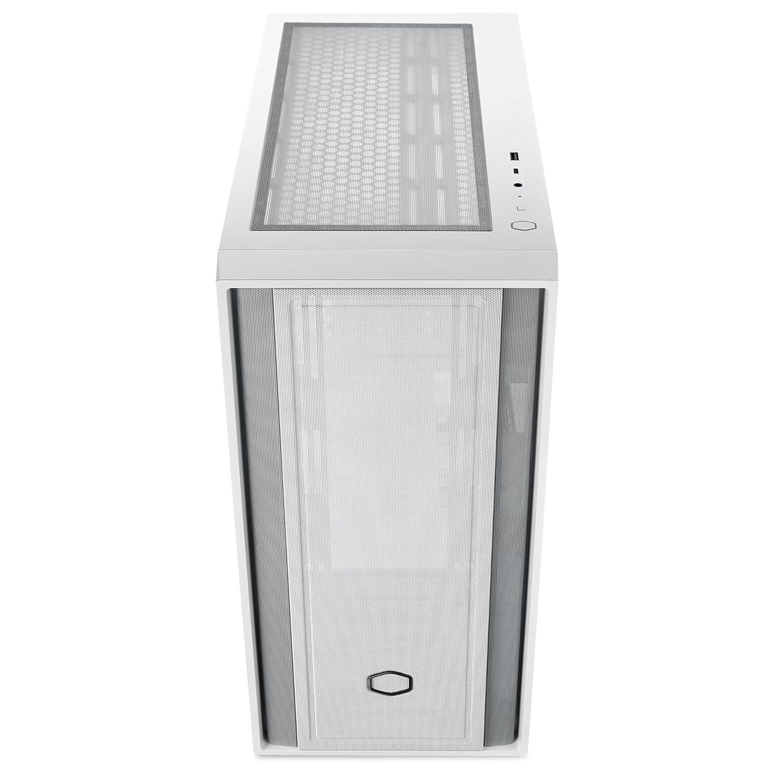 Cooler Master MasterBox 600 Lite PC Case, Midi-Tower, E-ATX, Tempered Glass - White