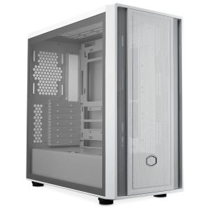 Cooler Master MasterBox 600 Lite PC Case, Midi-Tower, E-ATX, Tempered Glass - White