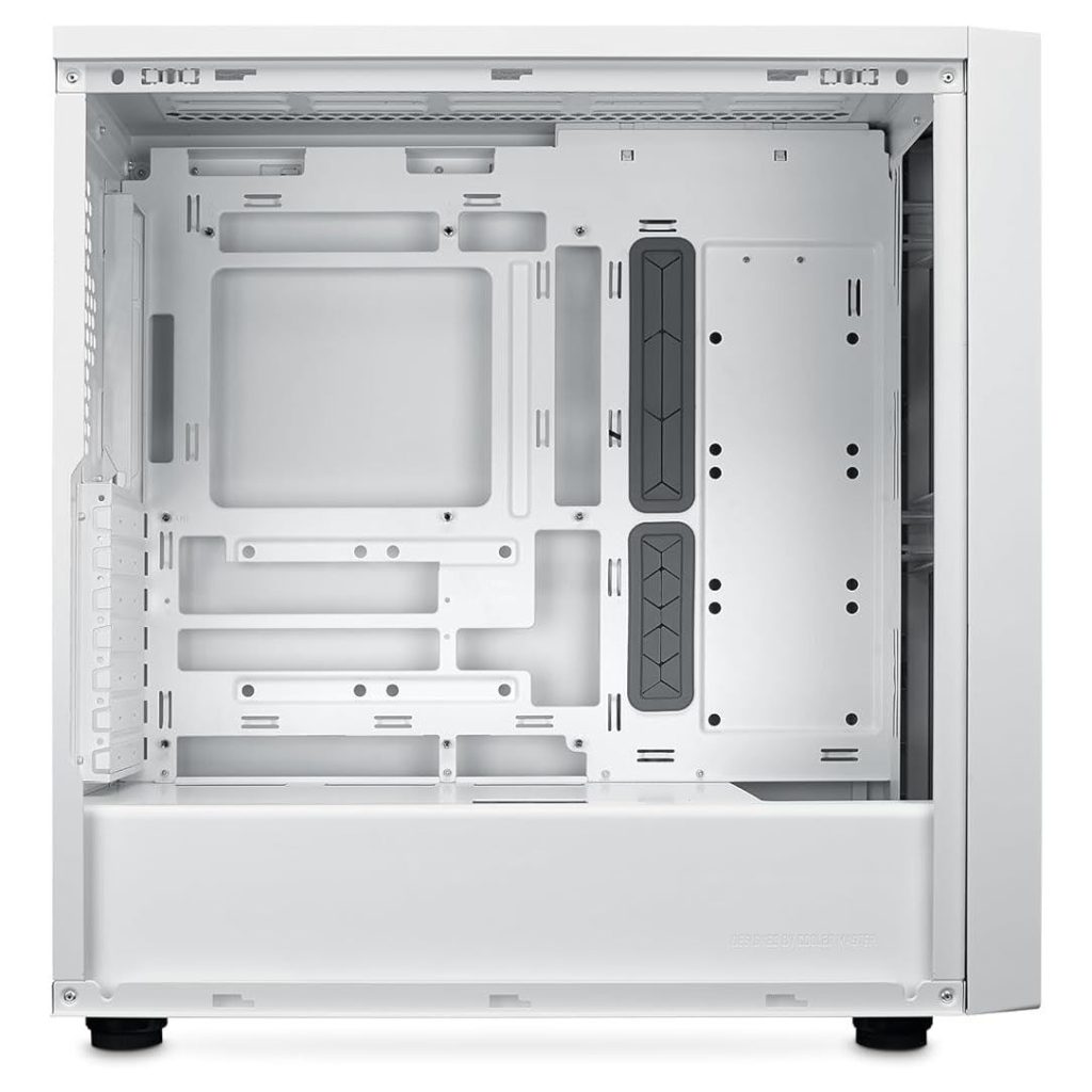 Cooler Master MasterBox 600 Lite PC Case, Midi-Tower, E-ATX, Tempered Glass - White