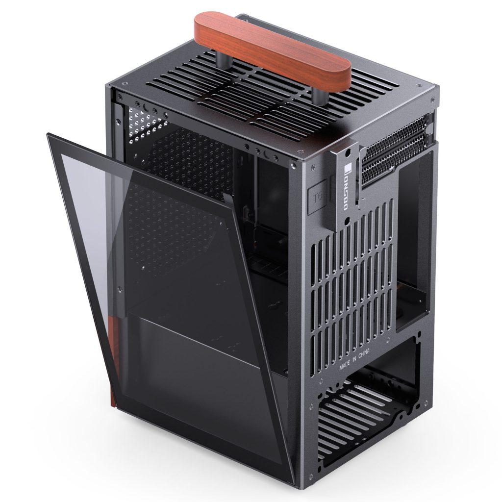 Jonsbo T6 PC Case, Mini-Tower, Mini-ITX, Tempered Glass, Wood - Black : image 11