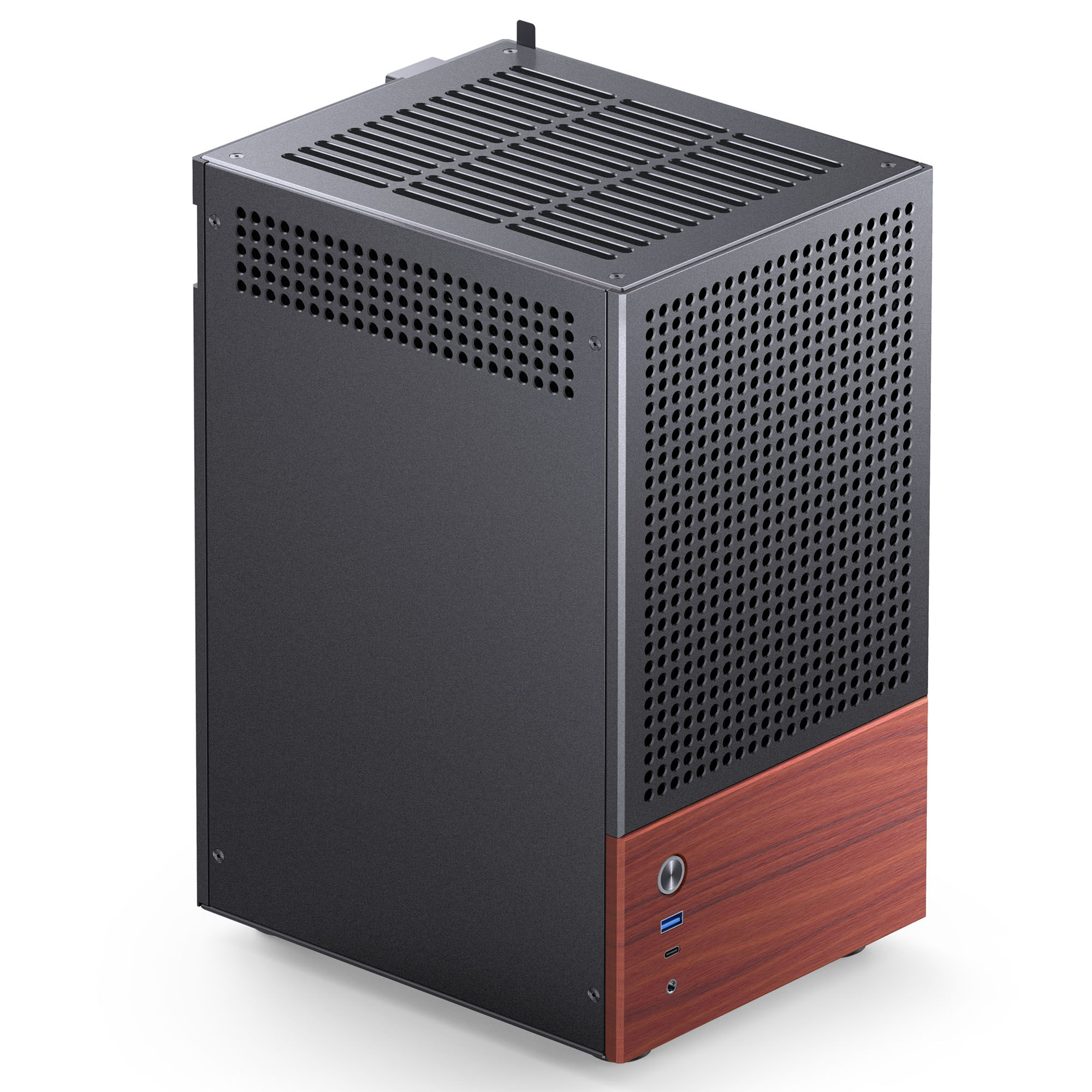 Jonsbo T6 PC Case, Mini-Tower, Mini-ITX, Tempered Glass, Wood - Black : image 5