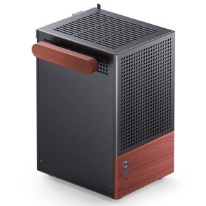 Jonsbo T6 PC Case, Mini-Tower, Mini-ITX, Tempered Glass, Wood - Black : image 4