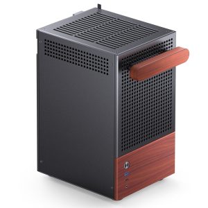 Jonsbo T6 PC Case, Mini-Tower, Mini-ITX, Tempered Glass, Wood - Black : image 6