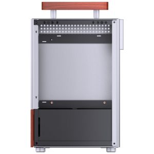Jonsbo T6 PC Case, Mini-Tower, Mini-ITX, Tempered Glass, Wood - Silver - B-Grade
