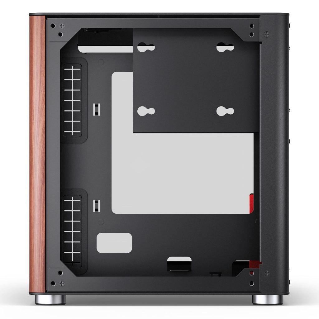 Jonsbo TK-0 PC Case, Mini-Tower, Mini-ITX, Tempered Glass, Wood - Black