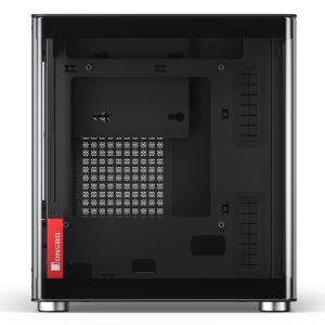 Jonsbo TK-0 PC Case, Mini-Tower, Mini-ITX, Tempered Glass, Wood - Black