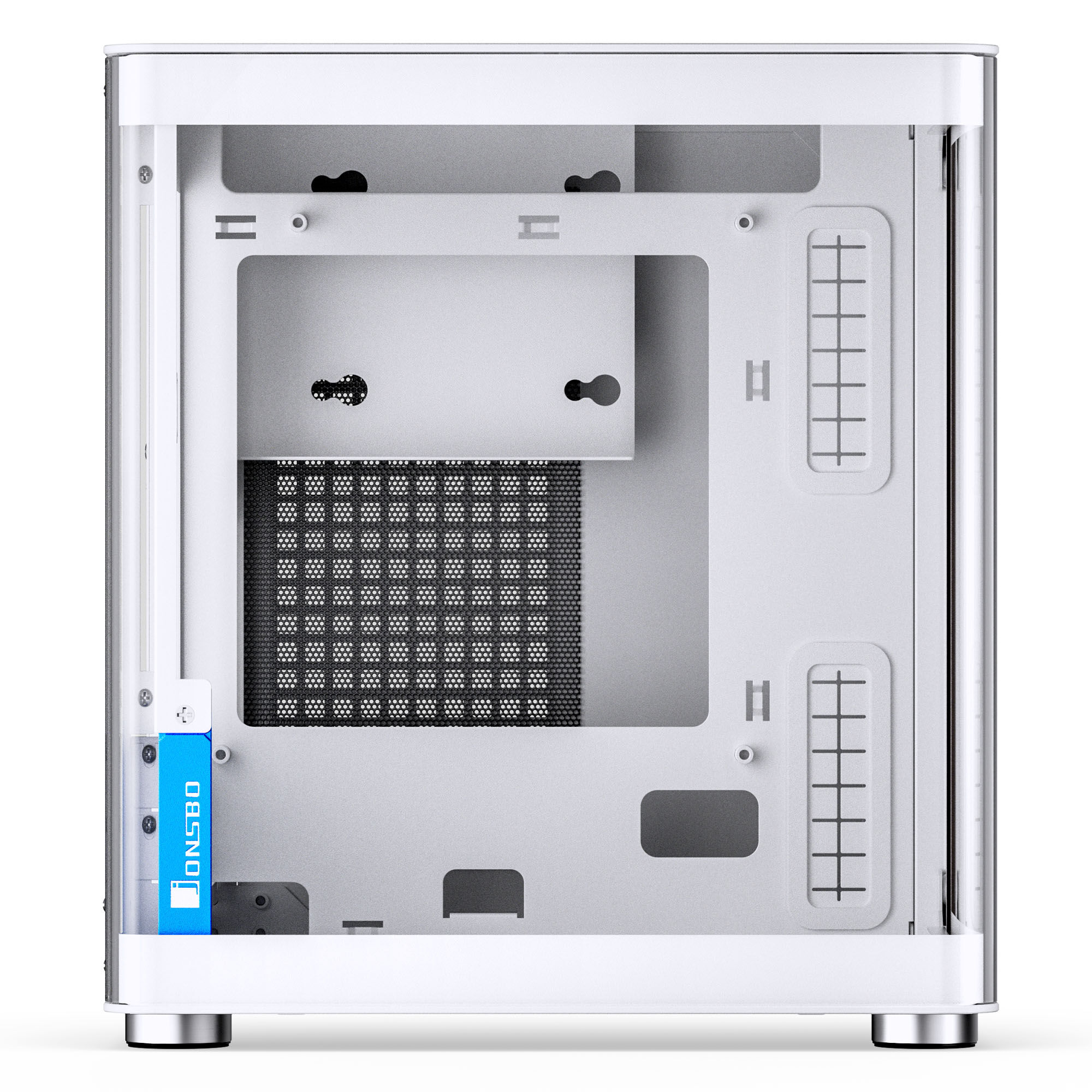 Jonsbo TK-0 PC Case, Mini-Tower, Mini-ITX, Tempered Glass, Wood - White : image 6