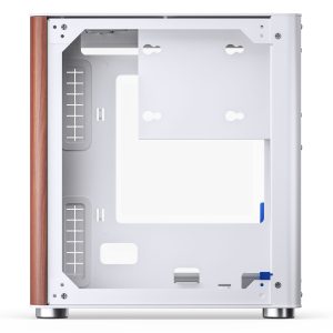 Jonsbo TK-0 PC Case, Mini-Tower, Mini-ITX, Tempered Glass, Wood - White : image 4