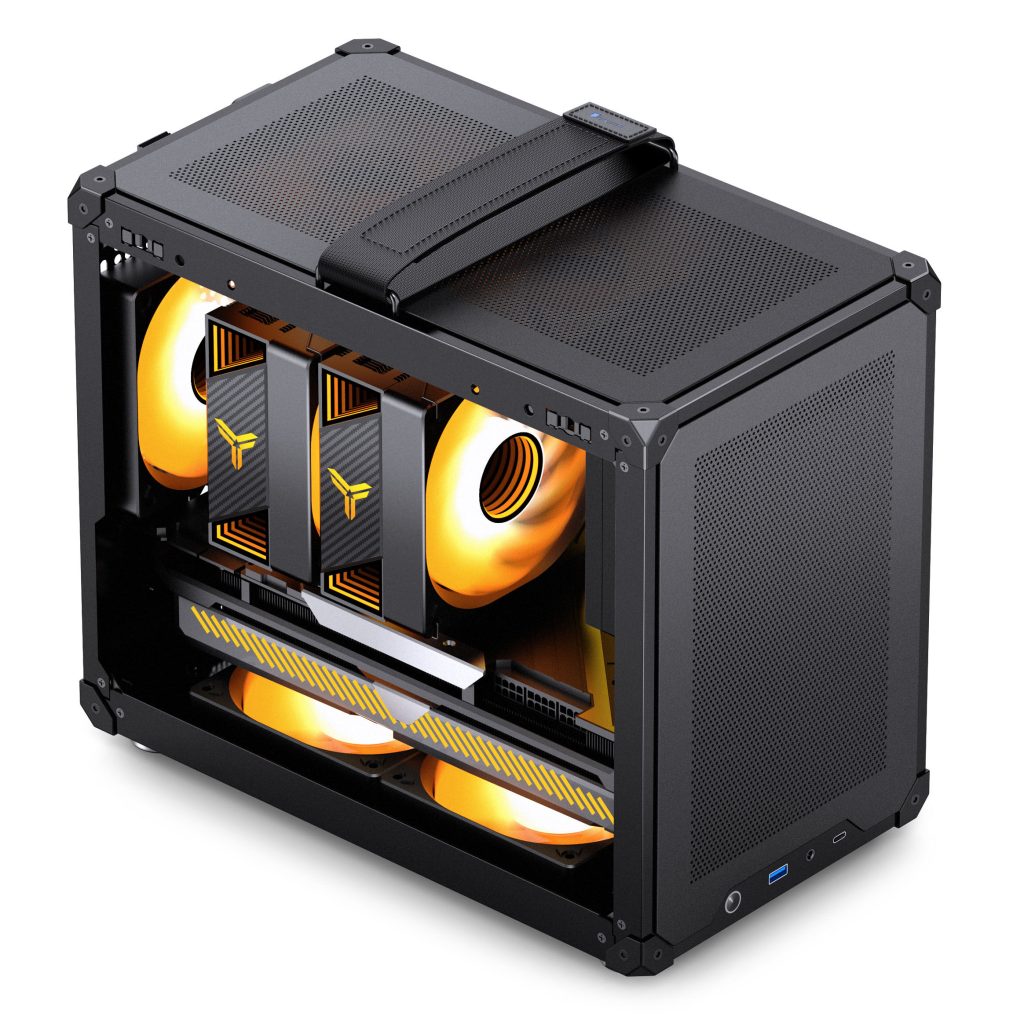 Jonsbo C6 MAX PC Case, Mini Case, Micro-ATX, Tempered Glass - Black