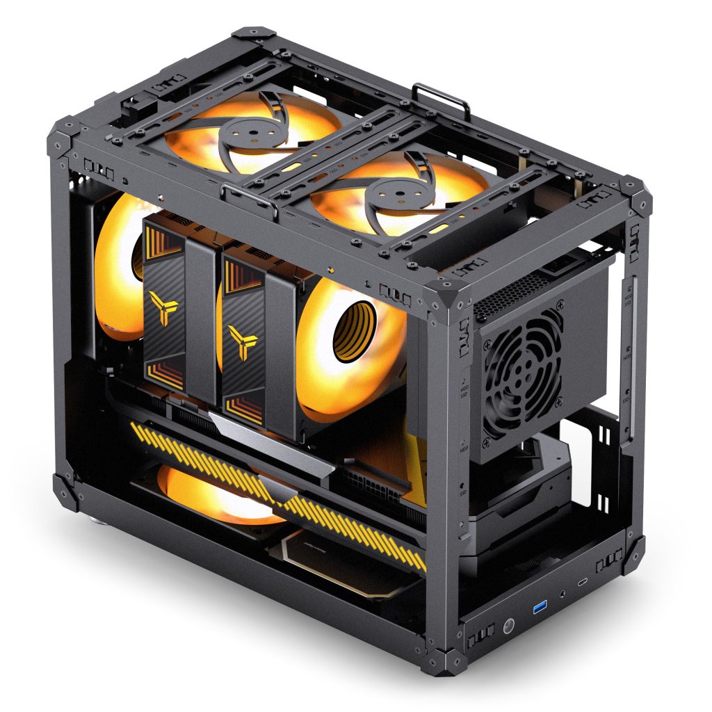 Jonsbo C6 MAX PC Case, Mini Case, Micro-ATX, Tempered Glass - Black