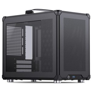 Jonsbo C6 MAX PC Case, Mini Case, Micro-ATX, Tempered Glass - Black