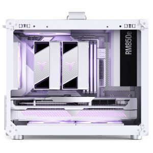 Jonsbo C6 MAX PC Case, Mini Case, Micro-ATX, Tempered Glass - White
