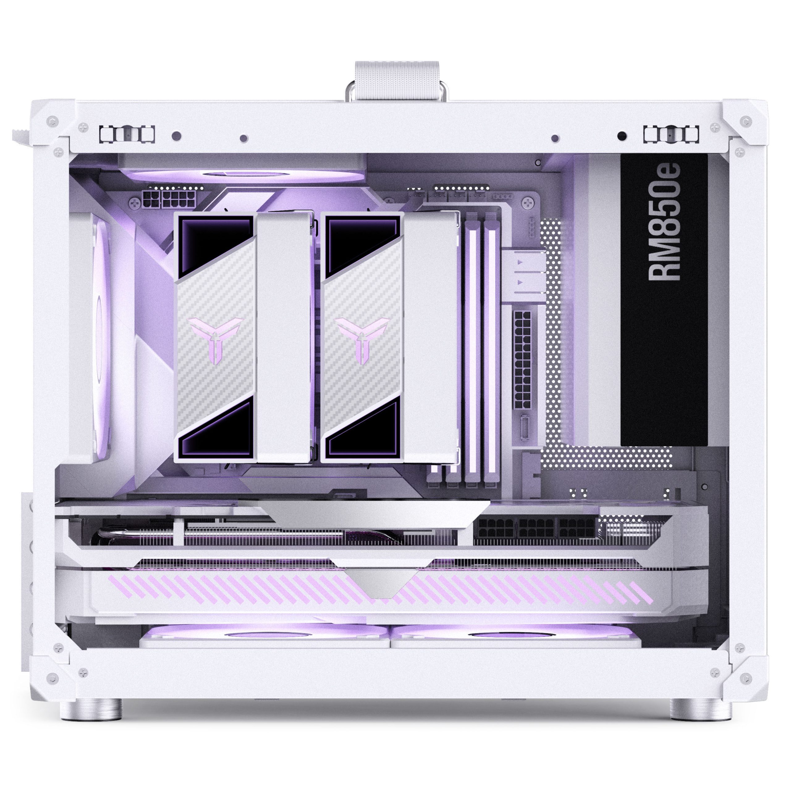 Jonsbo C6 MAX PC Case, Mini Case, Micro-ATX, Tempered Glass - White
