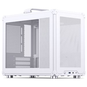Jonsbo C6 MAX PC Case, Mini Case, Micro-ATX, Tempered Glass - White