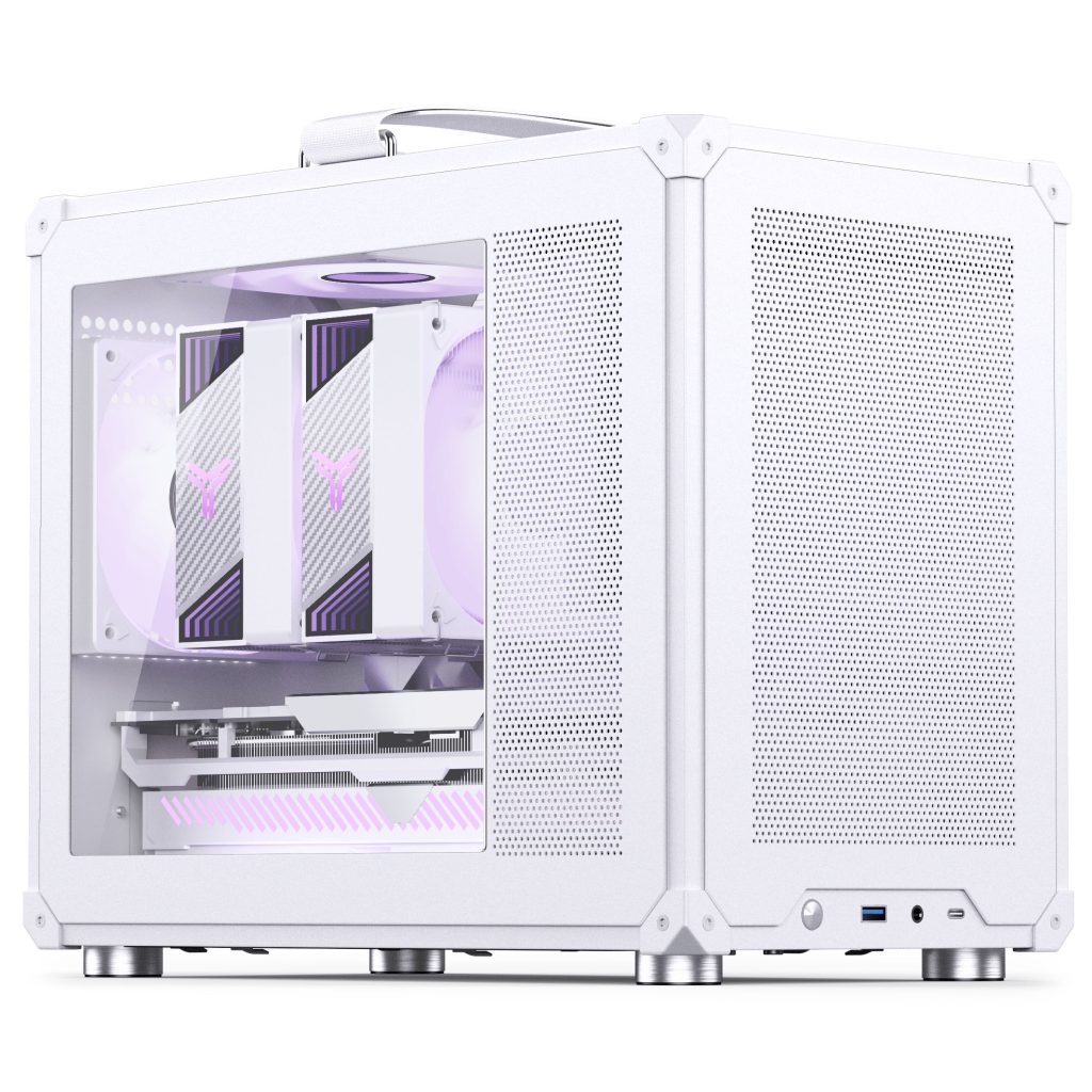 Jonsbo C6 MAX PC Case, Mini Case, Micro-ATX, Tempered Glass - White