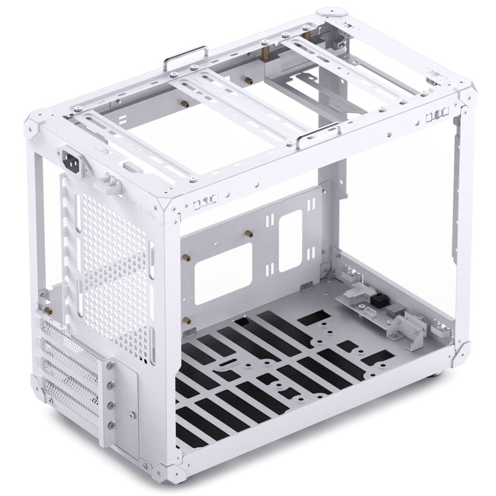 Jonsbo C6 MAX PC Case, Mini Case, Micro-ATX, Tempered Glass - White