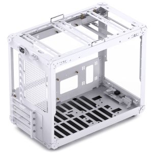 Jonsbo C6 MAX PC Case, Mini Case, Micro-ATX, Tempered Glass - White