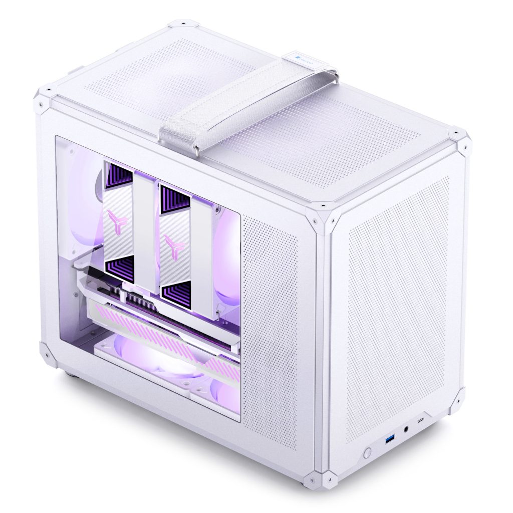 Jonsbo C6 MAX PC Case, Mini Case, Micro-ATX, Tempered Glass - White