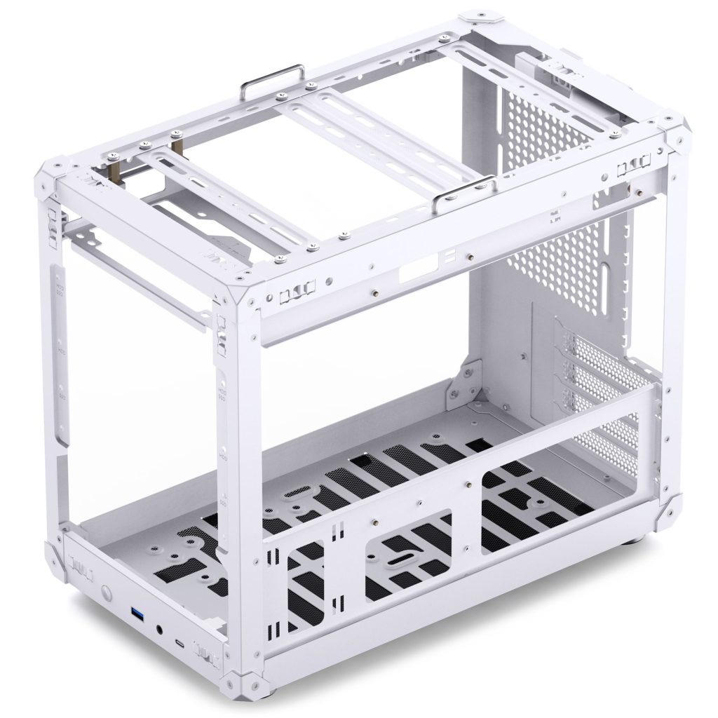 Jonsbo C6 MAX PC Case, Mini Case, Micro-ATX, Tempered Glass - White