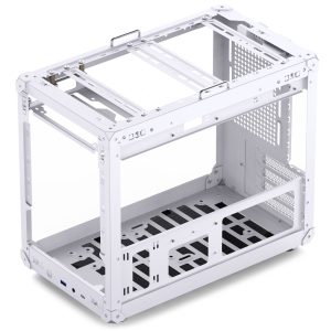 Jonsbo C6 MAX PC Case, Mini Case, Micro-ATX, Tempered Glass - White