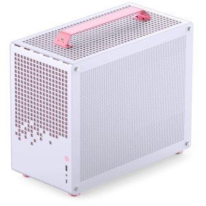 Jonsplus (Jonsbo) Z20 Micro-ATX case, with carrying handle - white/pink
