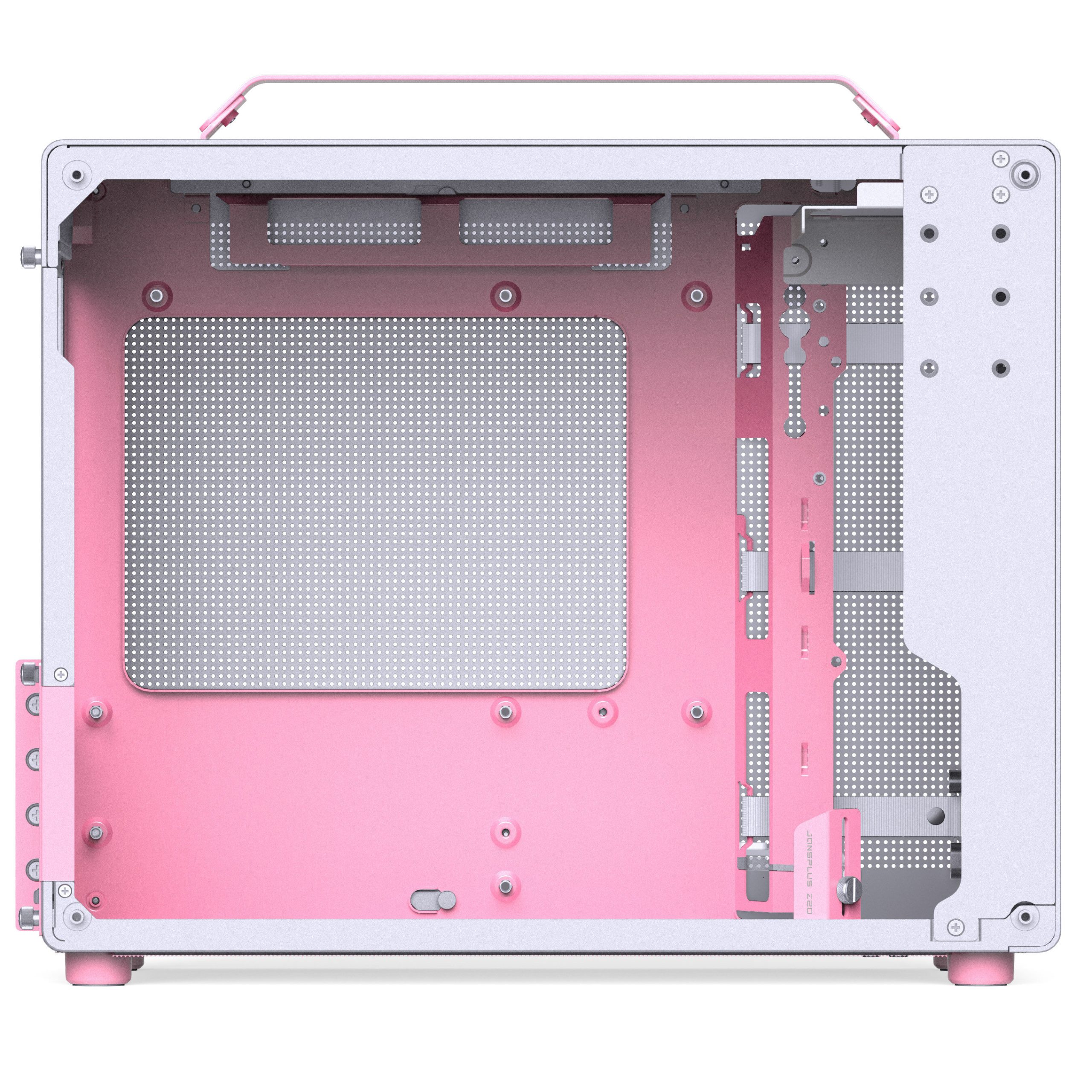 Jonsplus (Jonsbo) Z20 Micro-ATX case, with carrying handle - white/pink