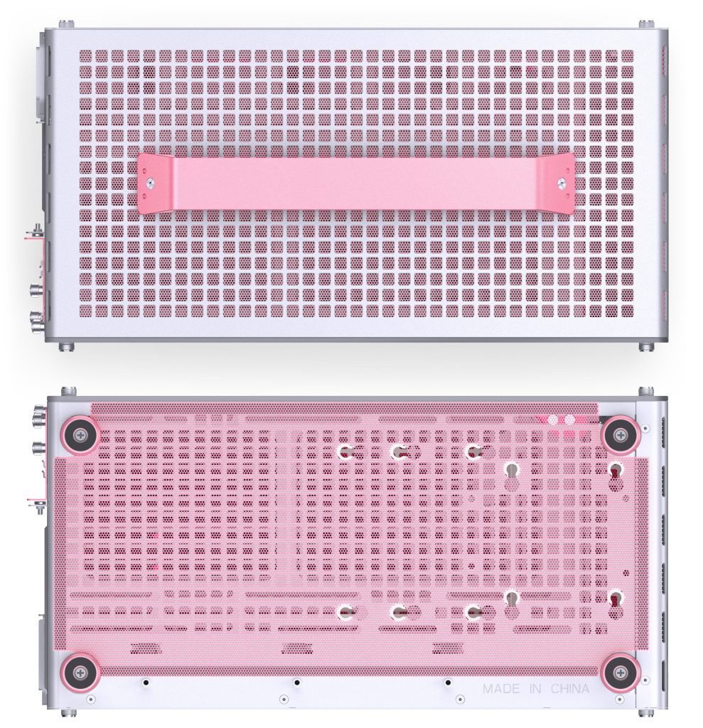 Jonsplus (Jonsbo) Z20 Micro-ATX case, with carrying handle - white/pink