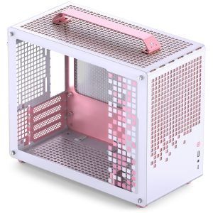 Jonsplus (Jonsbo) Z20 Micro-ATX case, with carrying handle - white/pink