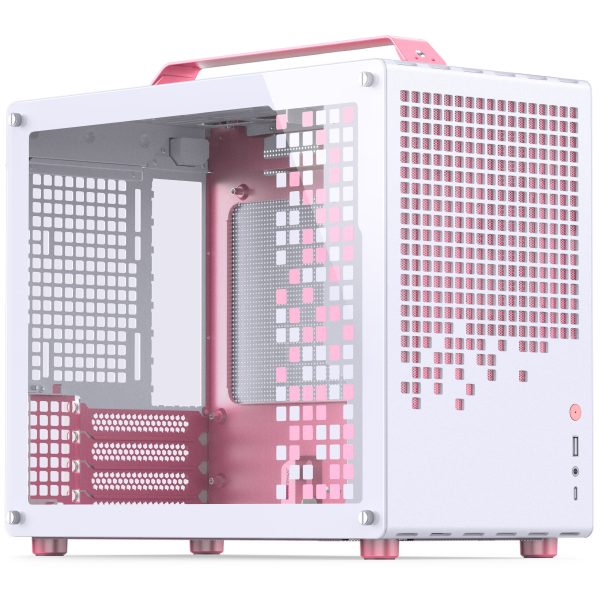 Jonsplus (Jonsbo) Z20 Micro-ATX case, with carrying handle – white/pink