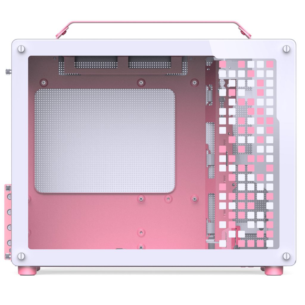 Jonsplus (Jonsbo) Z20 Micro-ATX case, with carrying handle - white/pink