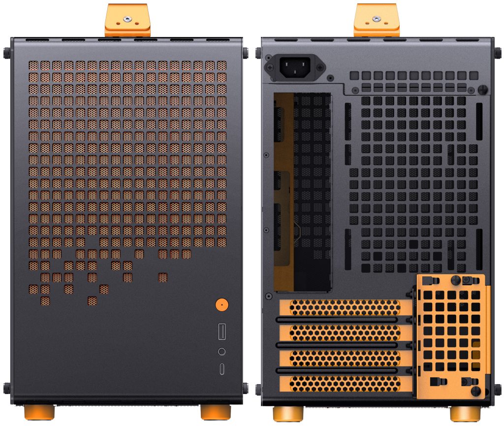Jonsplus (Jonsbo) Z20 Micro-ATX case, with carrying handle - black/orange