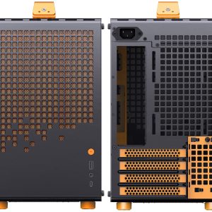 Jonsplus (Jonsbo) Z20 Micro-ATX case, with carrying handle - black/orange